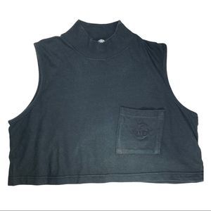 Vintage Black Crop Top